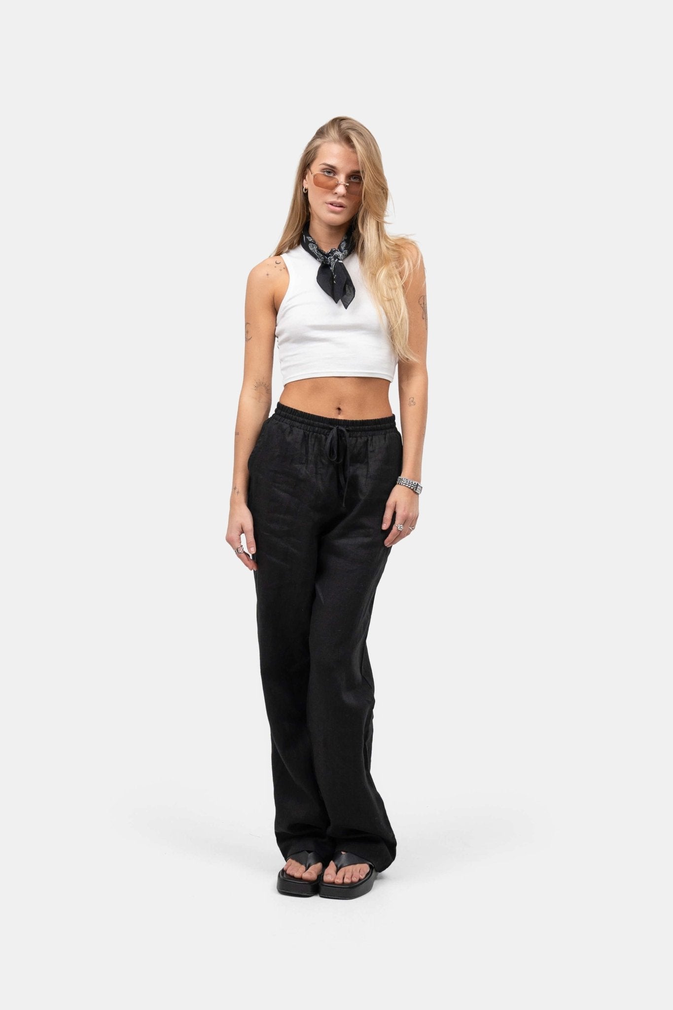 Hørbukser Højtaljede Sort | Skagen-clothing.dk